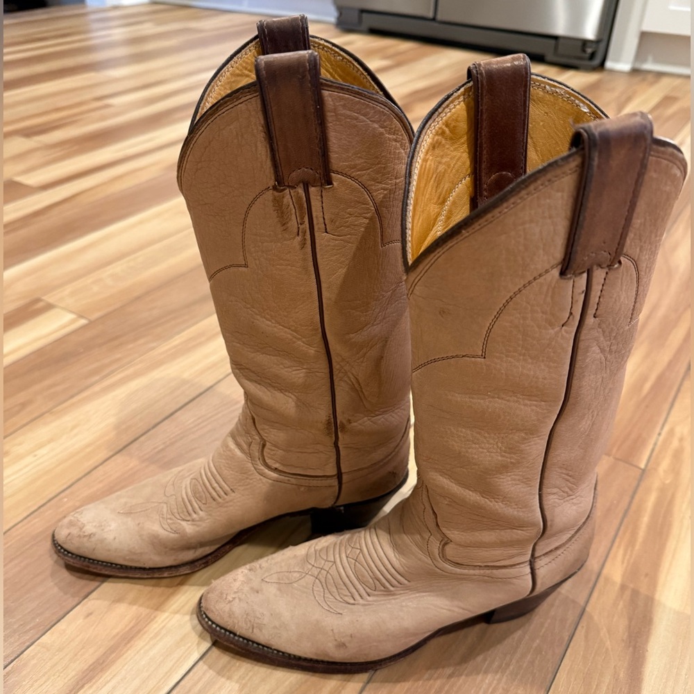 1990s Vintage Justin Buckskin Cowboy Boots - Women’s 7 - Picture 3 of 7